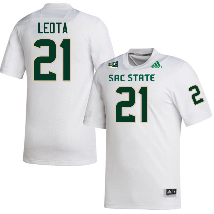 Will Leota SAC State Jersey,Sacramento State Hornets #21 Will Leota Jersey-White